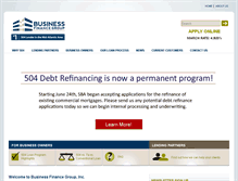 Tablet Screenshot of businessfinancegroup.org